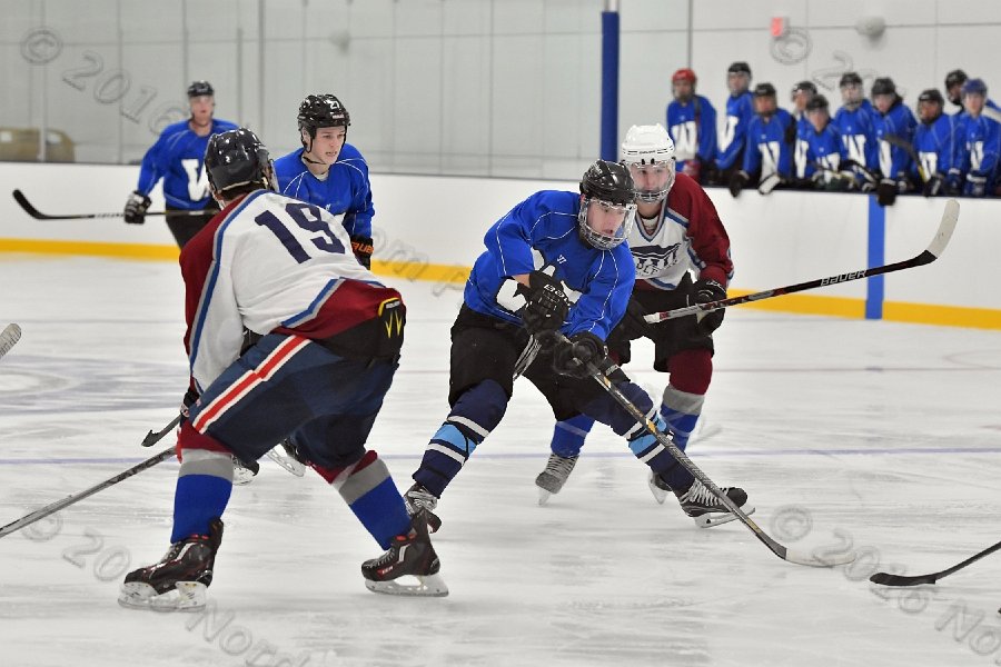 Wheaton College Men\'s Ice Hockey vs Middlesex Community College. - Photo By: KEITH NORDSTROM